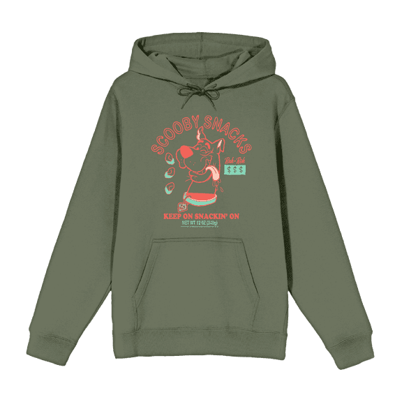 Scooby-Doo Keep On Snackin' Adult White Long Sleeve Hoodie-Small