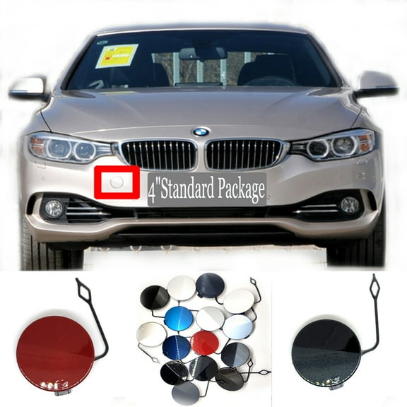 Trimla Front Tow Cover for 14-19 BMW 4 Series F32 F33 F36 Fit 428i 428iX 430i 430iX 435i 435iX 440iX 2013 2014 2015 2016 2017 2018 2019 Bumper Towing Hook Eye Cap 51117363392