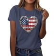 thumbnail image 5 of Vetsdori Women's Short Sleeve T Shirts 4th of July USA Years Anniversary Pullover Patriotic Casual Red White and Blue Graphic,Crew Neck Summer Shirts for Women Independence Day, 5 of 7