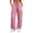 Pink, variant on Women's Plus Size Multi-Pocket Cargo Pants, Loose Wide Leg Trousers with Pockets, Elastic Waist Outdoor Streetwear Black M
