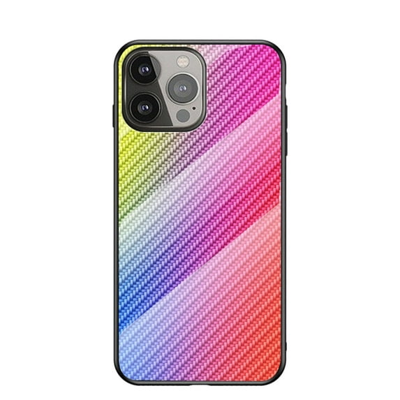 SaniMore Cover Compatible with iPhone 14 Pro 6.1" 2022, Rugged Carbon Fiber Glass Backplane Shockproof TPU Bumper Luxury Eye-catching Anti-drop Heavy Duty Protective Case For iPhone 14 Pro, Dazzle