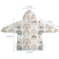 thumbnail image 7 of White Boho Bohemia Rainbows Suns Clouds Pattern Blanket Hoodies for Kids 6-13YR Oversize Wearable Blanket Hoodies for Boys Girls Teens, 7 of 7