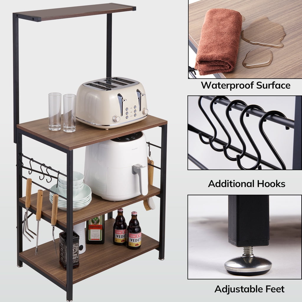 Metal Oven Stand Countertop Oven Stand Metal Oven Holder Microwave Stand Kitchen Organizer, Size: 42x40.5cm