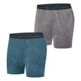 thumbnail image 1 of Atlas For Men - Pantalones Cortos Cuadrados de Elástico para Hombre - Pack de 2 (Gris, Verde), 1 of 3