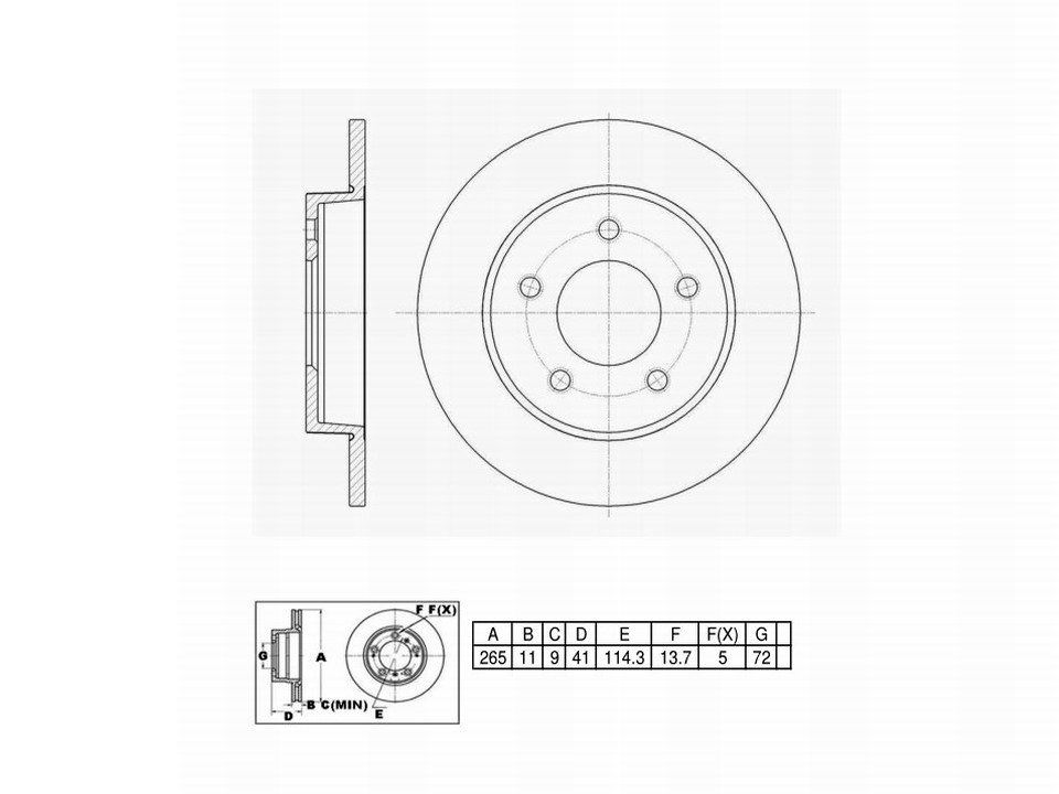 Winstop Brake Rotor, Rear WS238928, Mazda 3 2012-2004