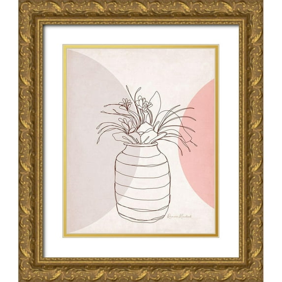 Murdock, Ramona 26x32 Gold Ornate Wood Framed with Double Matting Museum Art Print Titled - Spotlight on Vase II
