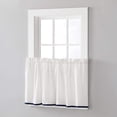 thumbnail image 3 of Saturday Knight Ltd Manor Versatile Tailored Window Tier - 2 Piece - 57x24", Navy, 3 of 3