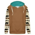 thumbnail image 3 of Penkiiy Men Women Fashion Long Sleeve Hoodie Aztec 3D Print Pullover Sweatshirts S Coffee, 3 of 4