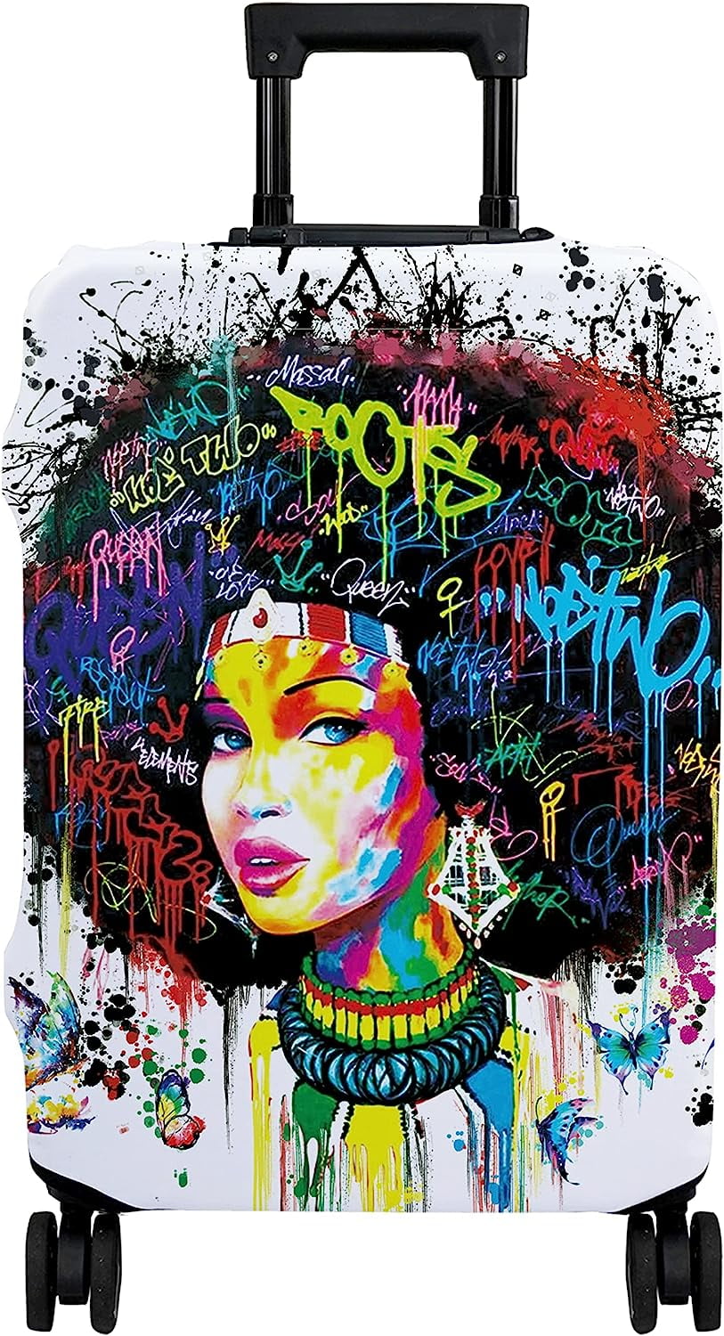 Luggage Cover Approved Cute Travel Suitcase Protector African American