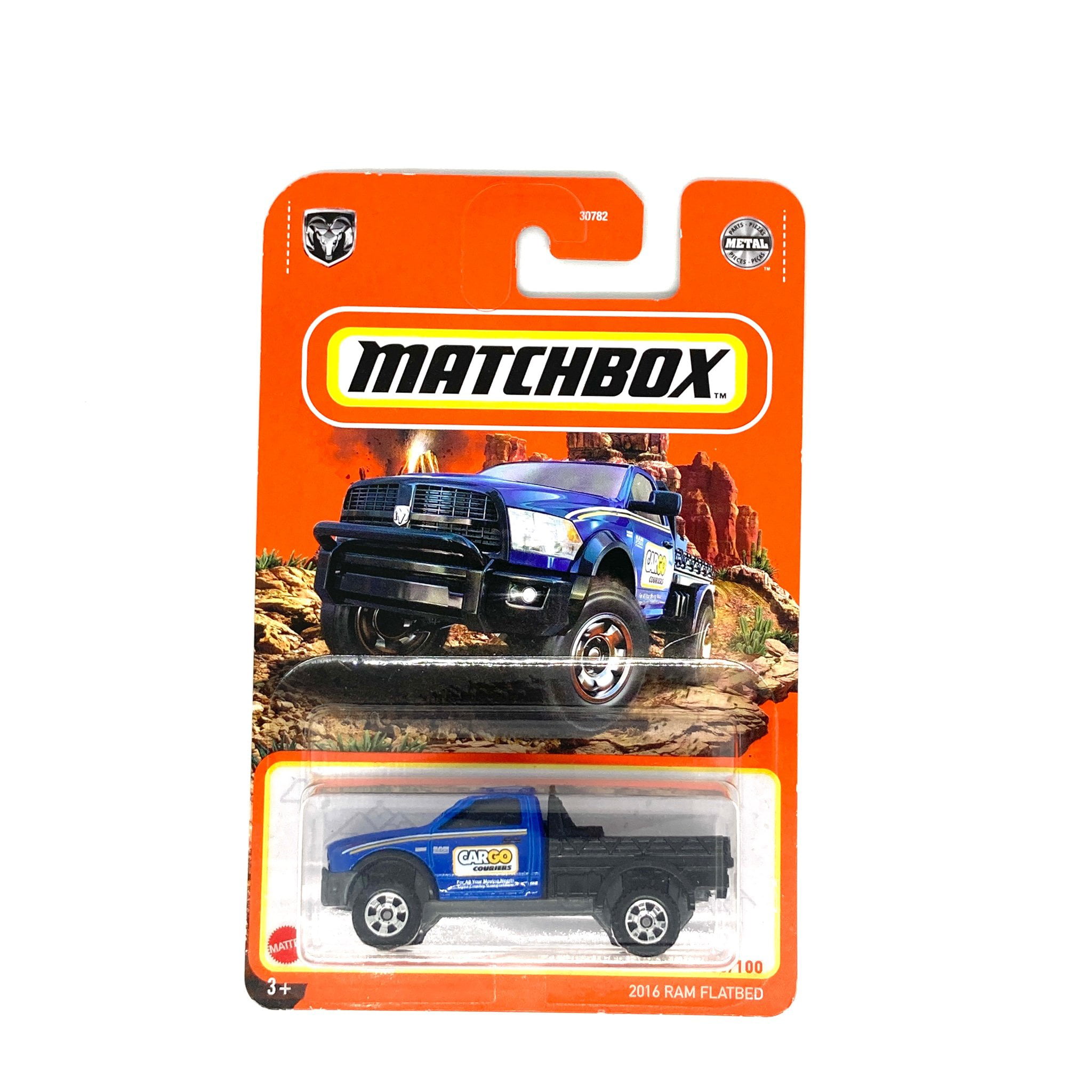 2016 RAM FLATBED truck #100/100☆ blue; CARGO CARRIERS  ☆2021 Matchbox Metal☆1/64