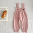 thumbnail image 3 of Baby Knit Jumpsuit Suspender Sweater Romper Fall Winter Cotton Blend, 3 of 3