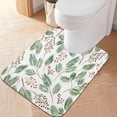 thumbnail image 3 of Coolnut Green Branches and Red Berries Bathroom Rug 24"×16",Non-Slip High Absorbent Bath Mat Rug Machine Washable Bahtub Mats Home Decor, 3 of 7