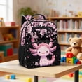 thumbnail image 2 of Jeiento Axolotl Toddler Backpack for Girls 3-5, 13.5 Inch Preschool School Bag, Cherry Blossom Lightweight Kids Bookbag with 2 Front Pockets & Mesh Side Pockets, 2 of 7
