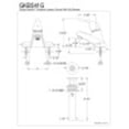 thumbnail image 2 of Kingston Brass GKB541G Water Saving Chatham Centerset Lavatory Faucet with Single Lever Handle and Grid Pop-Up, Chrome, 2 of 2