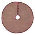 thumbnail image 3 of Farmhouse Tomato Red Patchwork Cotton Peyton Christmas Decor Patchwork Rope Chambray Round Tree Skirt, 3 of 4
