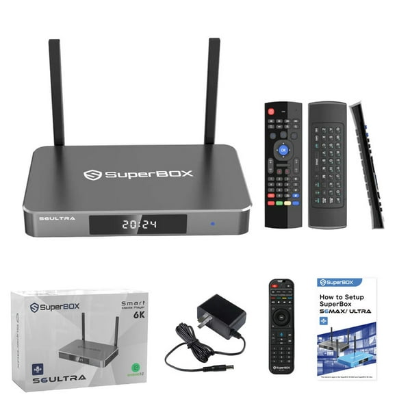 Dernier S6ultra Superbox 2025 pour Télé Intelligente, S6 Ultra 4 Go RAM 128 Go ROM 6K Ultra HD Boîtier Télé, Super Box S6max/S6pro