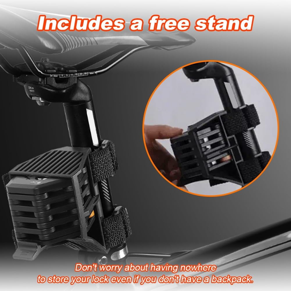 Titanguard Pro Bike Lock, Folding Bike Lock with 3 Keys, Duty Anti Theft Bicycle Lock with Hardened Steel Chain, Protective Sleeve, Weatherproof, Portable for Bikes, Motorcycle