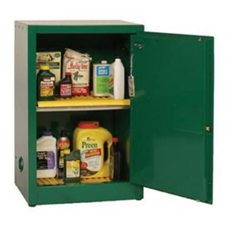 Eagle Safety Storage Cabinets - Eagle Pest24 Pesticide Safety Storage Cabinets - Green One Door Self-Closing One Shelf