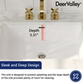 thumbnail image 5 of DV-1U0209 DeerValley 24" x 16" White Ceramic Rectangular Undermount Bathroom Sink with Flat Overflow, 5 of 10