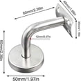 thumbnail image 2 of 304 Stainless Steel Handrail Support for Staircase Banister Wall Support for Wooden Banister Silver - Oi-FRIS (4 Pieces), 2 of 5