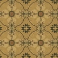 thumbnail image 1 of Ahgly Company Machine Washable Indoor Square Transitional Yellow Area Rugs, 8' Square, 1 of 7