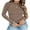 Light Coffee, variant on ADREAMLY Women Long Sleeve Tight Fitted Top Double Lined Turtleneck Tops Winter Base Layer Underwear