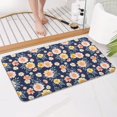 thumbnail image 4 of Pioneer Flower Floral Print Pattern Bathroom Rugs Mat, Non Slip Microfiber Bathroom Rug with Rubber Backing, Soft Mats for Bathroom Floor Tub Shower, 17"x30", 4 of 5