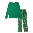 thumbnail image 2 of DARING DIVA Pajamas Christmas Santa Loungewear Long Sleeve ["Men"] XL Green, 2 of 5