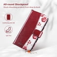 thumbnail image 2 of ULAK iPhone 11 Pro Max Wallet Case for Women Girls, Kickstand Leather Flip Shockproof Folio Phone Case with Card Holder for Apple iPhone 11 Pro Max, Red, 2 of 9