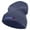 Navy, variant on Barber Sign Embroidered 12 Inch Long Knitted Beanie - Birch OSFM