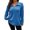Blue, variant on Summer Sweaters for Women V Neck Collared Long Sleeve Knit Tops Plus Size Curved Hem Pullover Sweater Trendy Lightweight Casual Loose Fit Top Beige 2XL