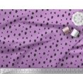 thumbnail image 2 of Soimoi Purple Cotton Duck Fabric Brush Stroke & Dots Abstract Printed Fabric 1 Yard 56 Inch Wide, 2 of 3