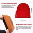 thumbnail image 2 of Stromguard Men Women Knit Skully Beanie Hat Ski Cap Cuff Slouchy Plain Solid Warm Winter - Red, 2 of 8