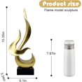 thumbnail image 3 of xianlin-Gold Flame Sculptures Home Decor, Abstract Statues Shelf Decor, Table Decor, Desk Decor for Living Room Office, Kitchen, 3 of 4