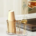 thumbnail image 6 of Disposable Cup Holders, Acrylic Cup Storage Rack, Multifunctional Home Coffee Tea Cup Organizer with Sturdy Metal Handle, Space-Saving Gold Cup Holder for Countertop, 6 of 7