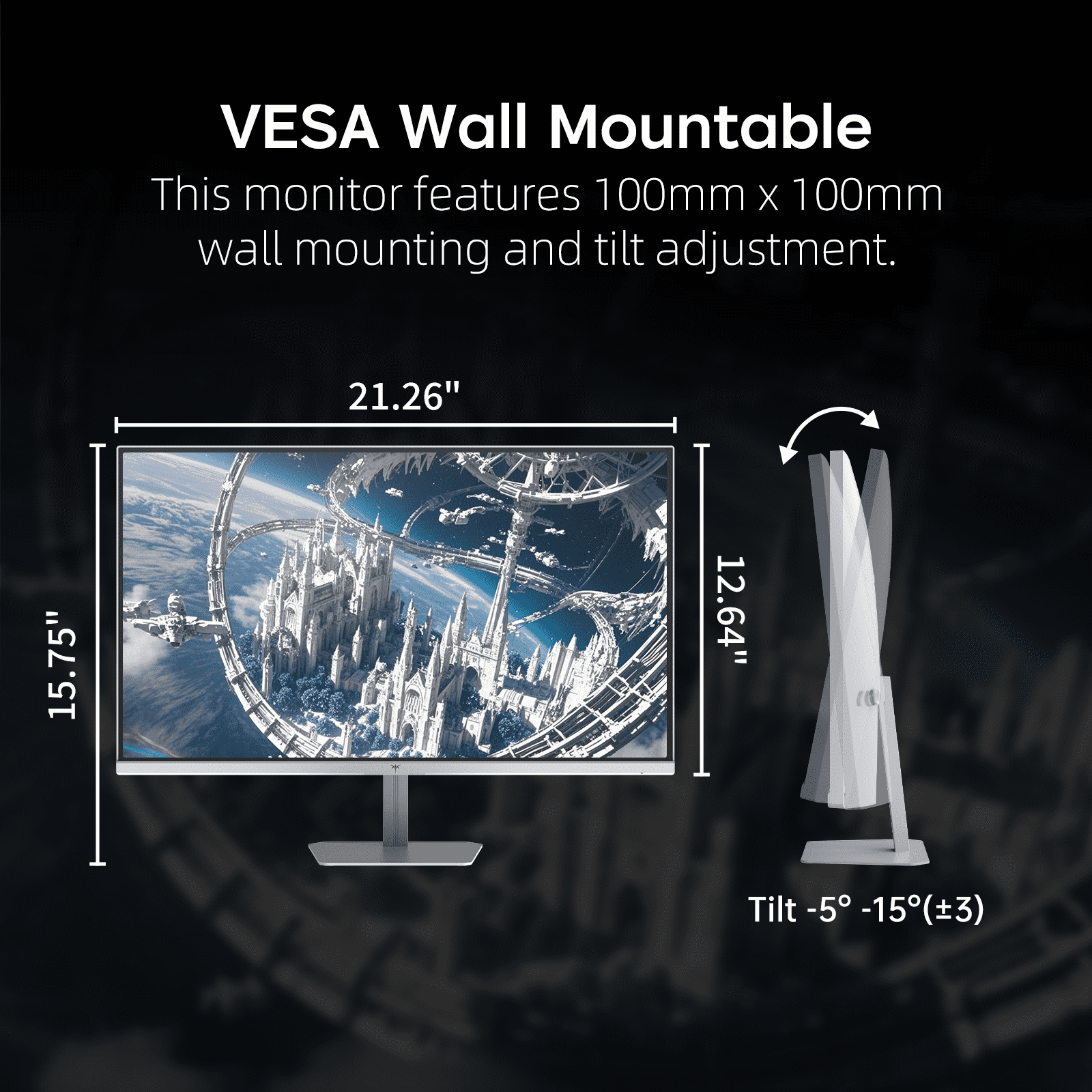 KTC 24 Inch 240Hz Gaming Monitor, 1080P PC Computer Monitor with Fast IPS Panel, HDR400, Adaptive Sync, 1ms (MPRT), 116% sRGB, HDMI DisplayPort, Eye Care, VESA Mount, White, H24F7