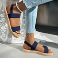 thumbnail image 3 of Dakaela Women's Flat Sandals Open Toe Elastic Ankle Strap Slip on Slides Braided Summer Beach Shoes, 3 of 9