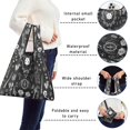thumbnail image 5 of 5 Pack Foldable Shopping Bag,Occult Halloween Pattern Reusable Grocery Bags with Pockets,Large Reusable Tote Bags with Handles Waterproof & Lightweight, 5 of 6