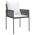 thumbnail image 3 of vidaXL 7 Piece Garden Dining Set with Cushions Poly Rattan and Steel, 3 of 5