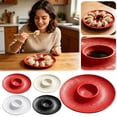 thumbnail image 5 of PP Plastic Chip and Dip Serving Set, Divided Serving Trays, Appetizers and Cheeses Serving Platter Compartment Dish for Snack, Fruit, Veggies, Candy, Dumpling, 8.9-inch Set of 1,Red, 5 of 8
