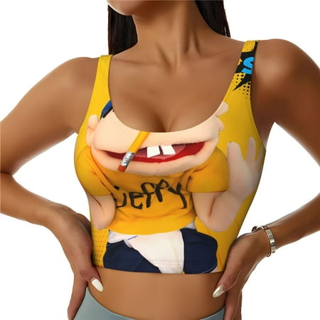 Sigee Sml Jeffy G for Womens  Sports Vest with Performance Stretch and Quick Dry Fabric  High Elasticity Running Bra Workout Crop Tank TopsX-Large