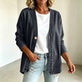 thumbnail image 3 of Cilsoka Womens Denim Jacket with Pocket Relaxed Fit 2026 Lightweight Casual Breathable Stretch Button Front Long Sleeve Cardigan Coat, 3 of 4