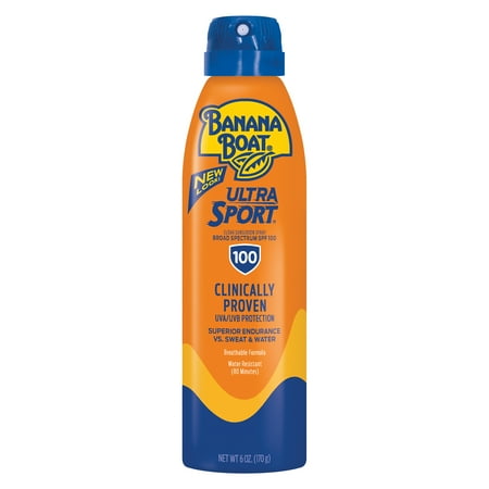 Banana Boat Ultra Sport Clear Sunscreen Spray SPF 100, 6 oz