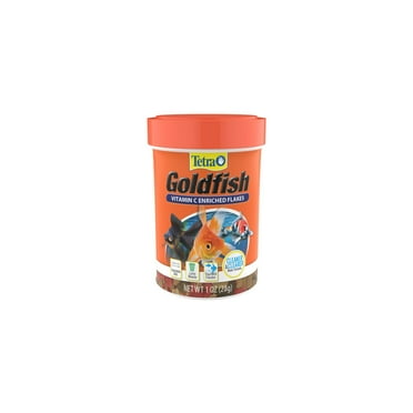 Tetra Goldfish Flakes, Nutritionally Balanced Diet For Aquarium Fish, Vitamin C Enriched Flakes, 1 oz (Pack of 4)
