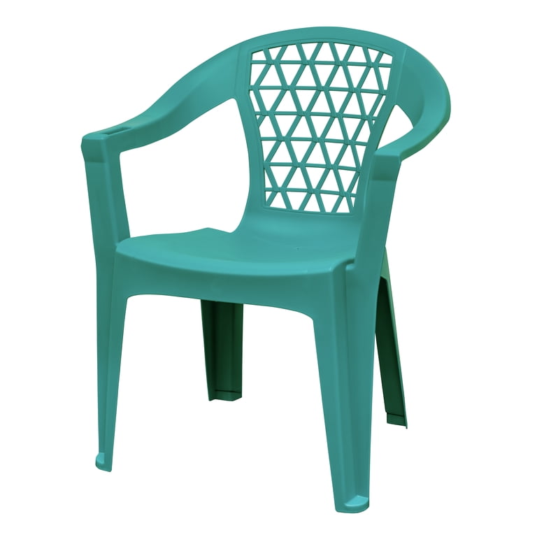 2 pack) Adams Penza Outdoor Resin Stack Chair with Phone Holder