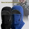 thumbnail image 5 of Unisex Windproof & Warm Balaclava Ski Mask for Men Women Fleece Face Covers Thickened One-Piece Winter Hood Face Mask,Outdoor Neck Warmer Ear Protection(Black), 5 of 8