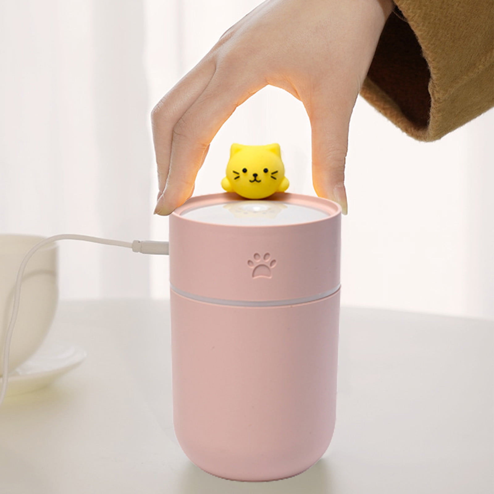 Uandlove Small Humidifiers for Bedroom Cute Mini Humidifier- Mini Cool Mist Humidifier For Kids Bedroom Small Humidifier For Desk & Plants & Office With USB Quiet Pink
