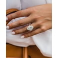 thumbnail image 3 of 3 CT Moissanite Royal Engagement Halo-Oval Cut Promise Ring White/Yellow/Rose Gold Ring For Women, 3 of 5