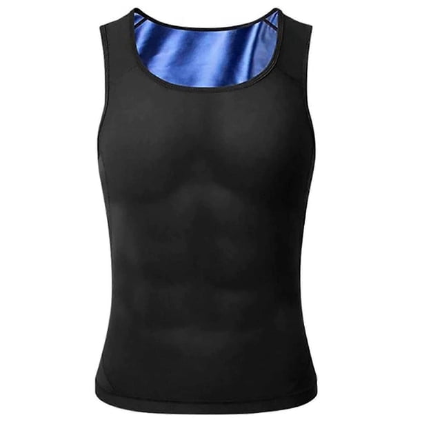26-27 New Upgraded Men Gym Underwear Skin-friendly. Multi-function Instant Flat Abdomen Effect Silver Breathable Slimming Body Shapers Vest
