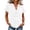 White, variant on Women's Linen Ruffle Trim Tops Dressy Casual Ruffle Placket Flutter V Neck Short Sleeve Blouses Lightweight Soft Solid Color Tees Shirt S
